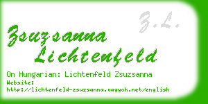 zsuzsanna lichtenfeld business card
